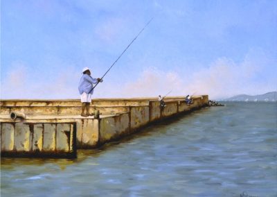Fisherman on Docks Pittsburg CA